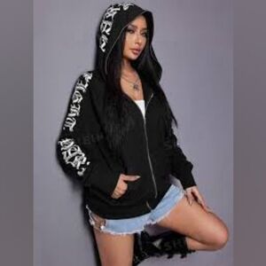 SHEIN women's full zip up hoodie size:S